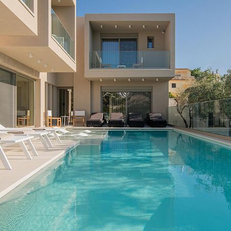 Beachfront Villa Edem Dedicated Beach Space - Heated Pool Agios Nikolaos  Exterior photo