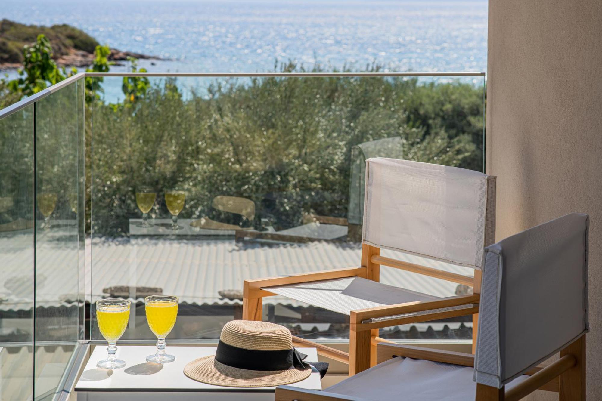 Beachfront Villa Edem Dedicated Beach Space - Heated Pool Agios Nikolaos  Exterior photo