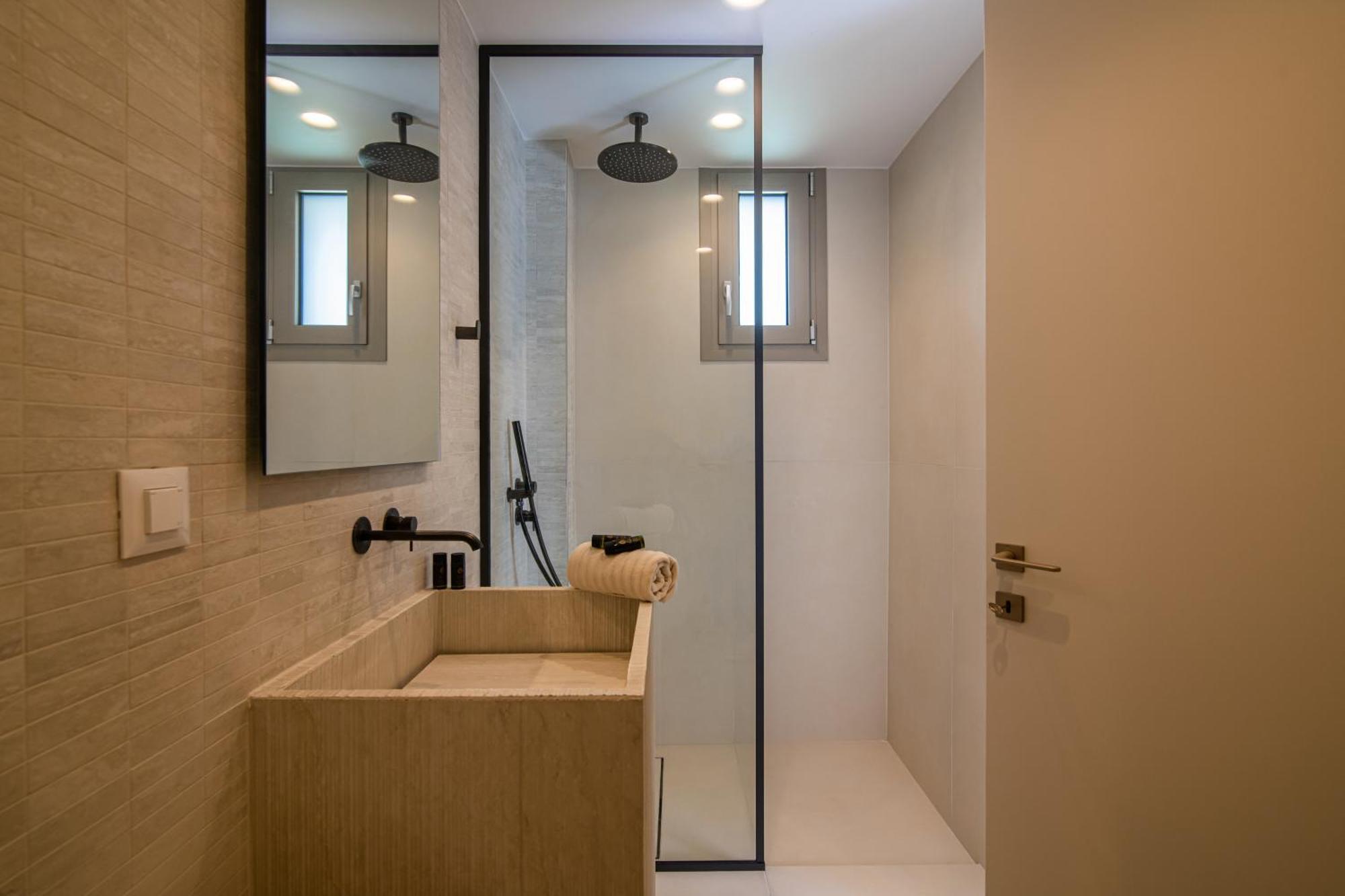 Beachfront Villa Edem Dedicated Beach Space - Heated Pool Agios Nikolaos  Exterior photo