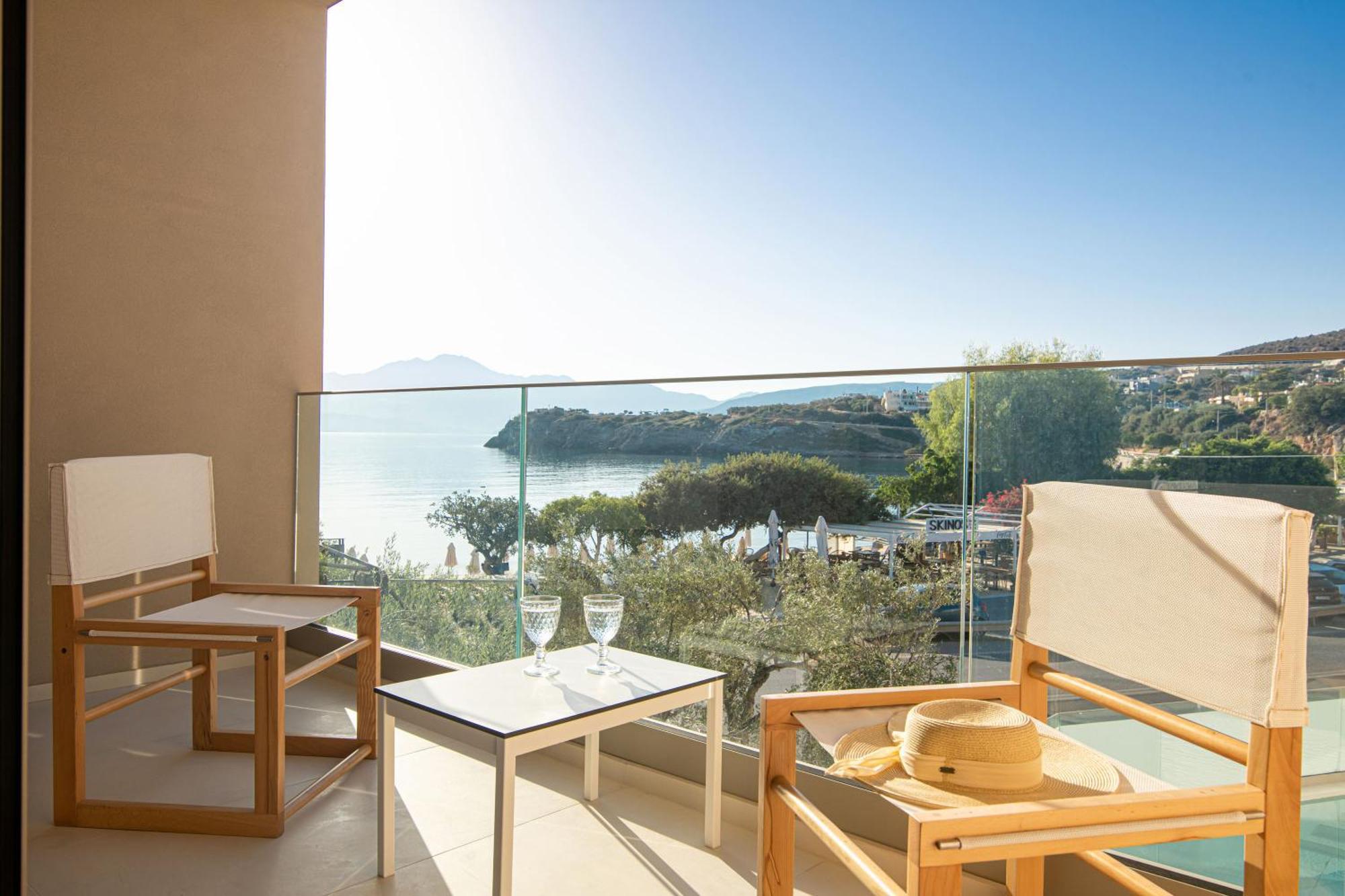 Beachfront Villa Edem Dedicated Beach Space - Heated Pool Agios Nikolaos  Exterior photo