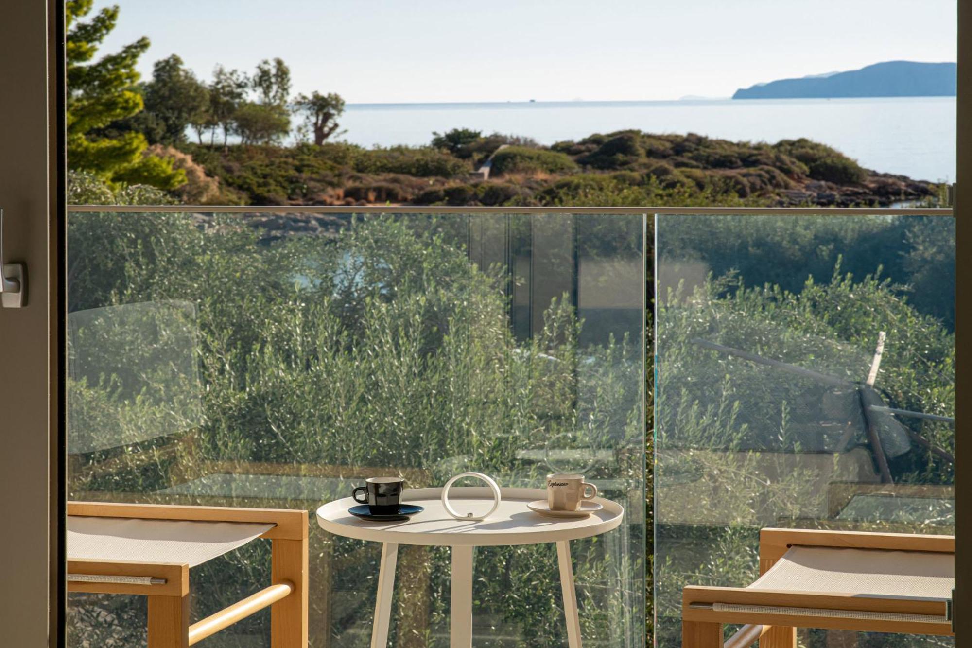Beachfront Villa Edem Dedicated Beach Space - Heated Pool Agios Nikolaos  Exterior photo